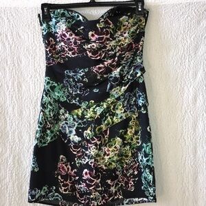 Twelfth Street by Cynthia Vincent Strapless Floral Cocktail Dress